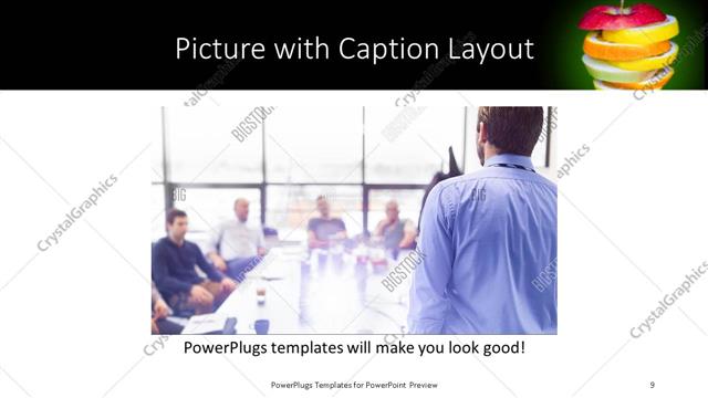 Picture with Caption presentation slide layout