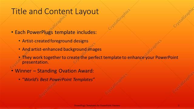 Title and Content presentation slide layout