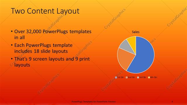 Two Content presentation slide layout