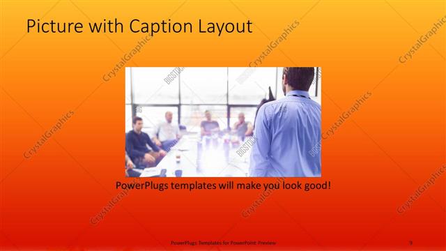 Picture with Caption presentation slide layout