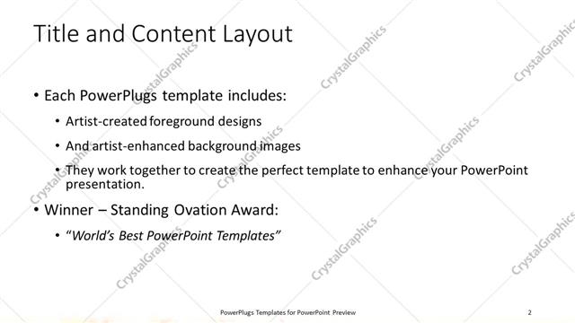 Title and Content presentation slide layout