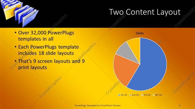 Two Content presentation slide layout