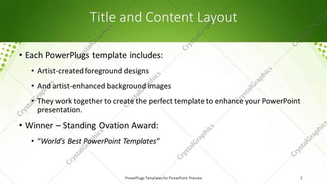 Title and Content presentation slide layout