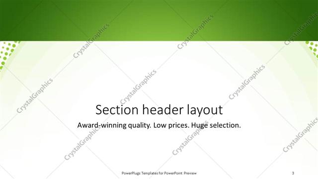 Section Header presentation slide layout