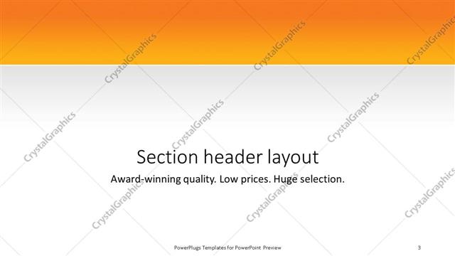 Section Header presentation slide layout