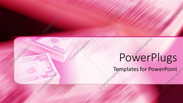  Presentation with speed - Stacks of dollar bills moving with great speed in pink theme
