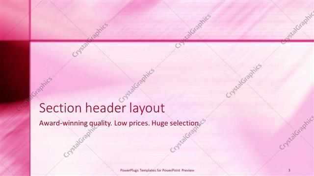 Section Header presentation slide layout