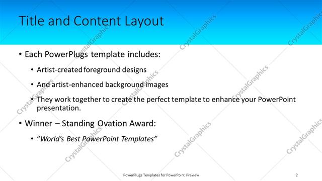 Title and Content presentation slide layout
