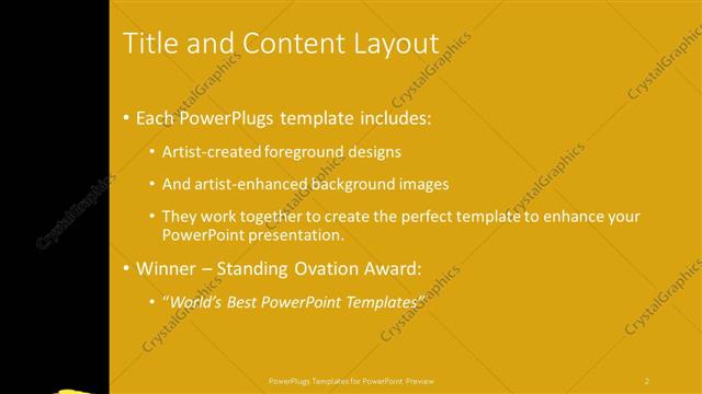 Title and Content presentation slide layout