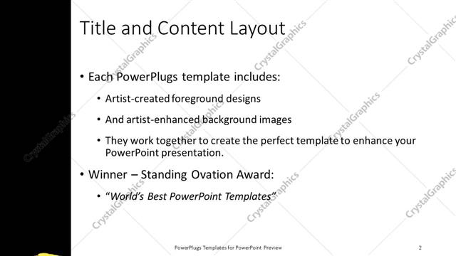 Title and Content presentation slide layout