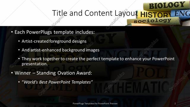 Title and Content presentation slide layout