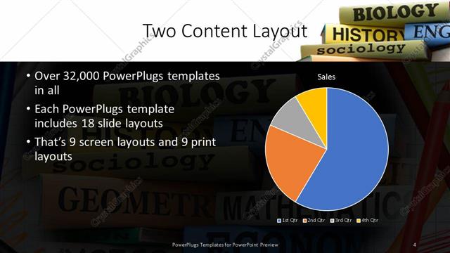 Two Content presentation slide layout