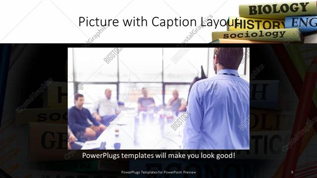Picture with Caption presentation slide layout