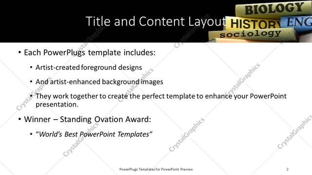 Title and Content presentation slide layout