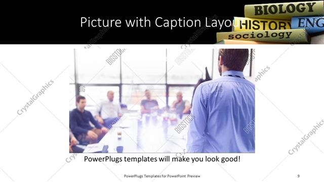 Picture with Caption presentation slide layout