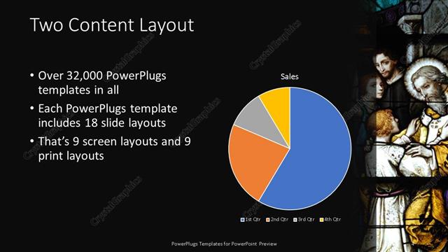 Two Content presentation slide layout