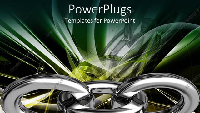  Presentation with stainless steel - A stainless steel cain symbol with digital background