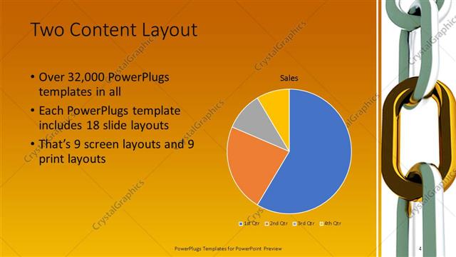 Two Content presentation slide layout