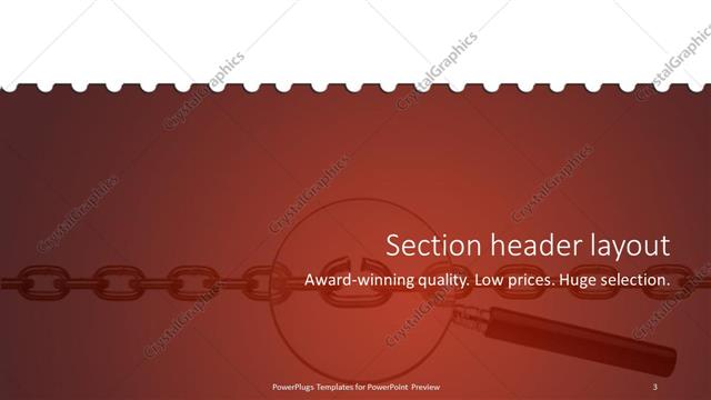 Section Header presentation slide layout