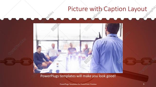 Picture with Caption presentation slide layout