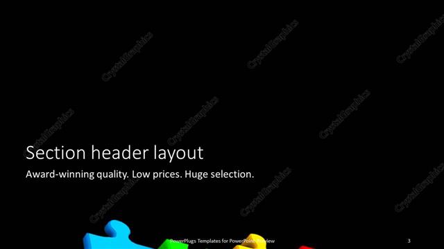 Section Header presentation slide layout