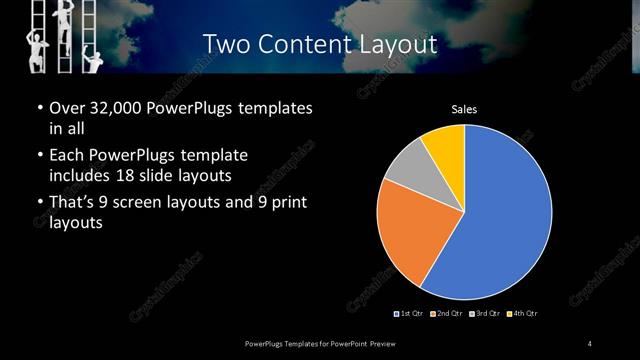 Two Content presentation slide layout