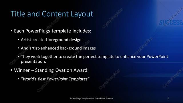 Title and Content presentation slide layout