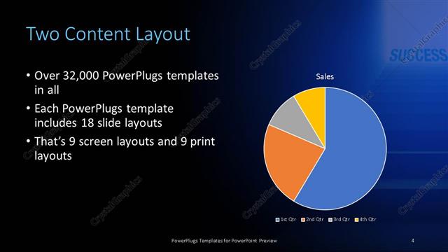 Two Content presentation slide layout