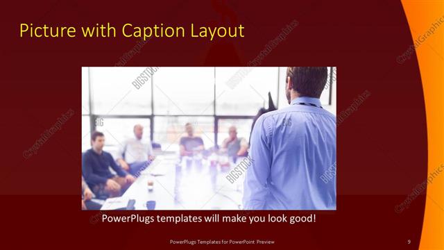Picture with Caption presentation slide layout