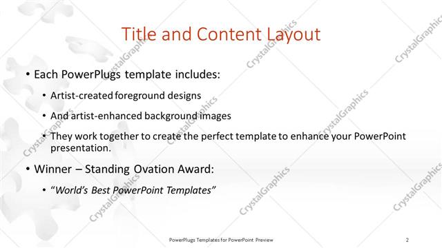 Title and Content presentation slide layout