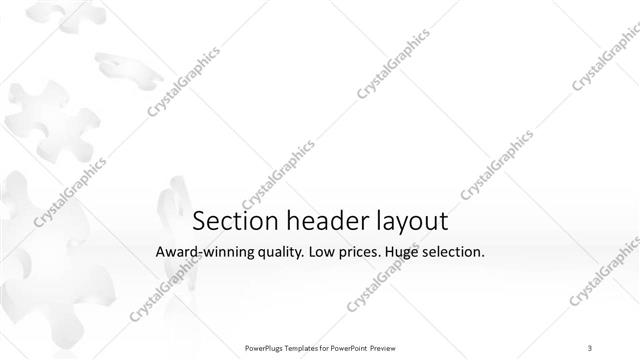 Section Header presentation slide layout