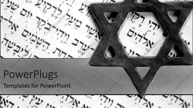  Presentation with david star - The star of David with Old testament in the background