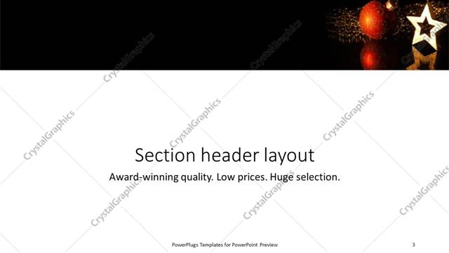 Section Header presentation slide layout
