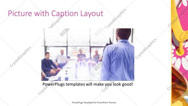 Picture with Caption presentation slide layout