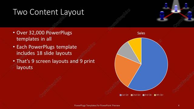 Two Content presentation slide layout
