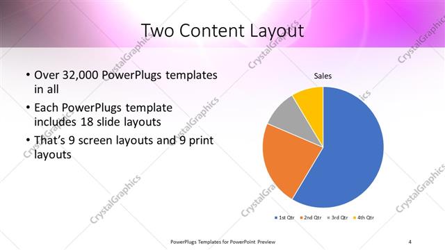 Two Content presentation slide layout
