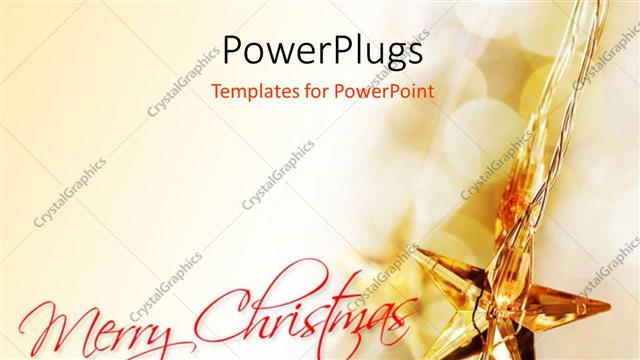  Presentation with merry christmas - A star with a text that spells out the word 