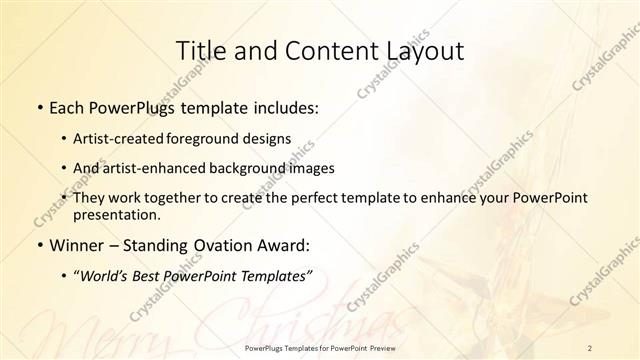 Title and Content presentation slide layout