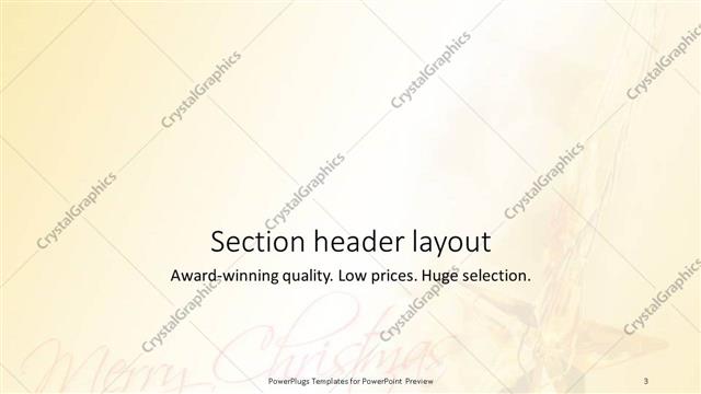 Section Header presentation slide layout