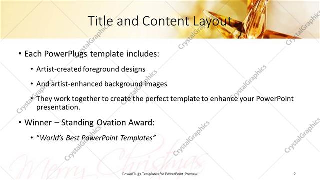 Title and Content presentation slide layout