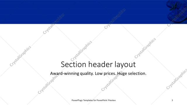 Section Header presentation slide layout