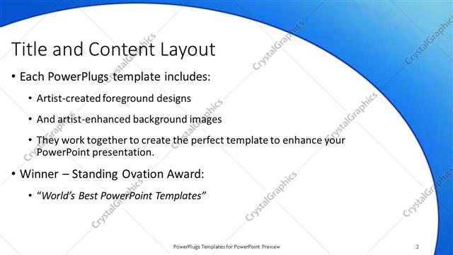 Title and Content presentation slide layout