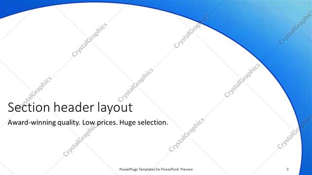 Section Header presentation slide layout