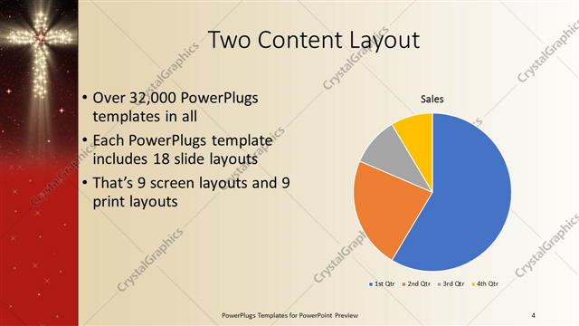 Two Content presentation slide layout