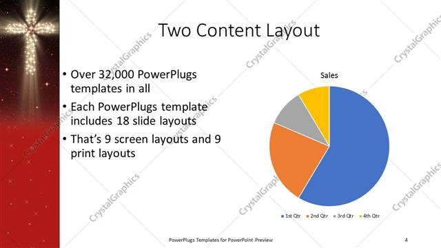 Two Content presentation slide layout