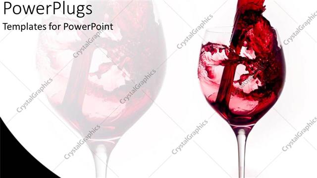  Presentation with celebrate - Start celebration with red wine glass