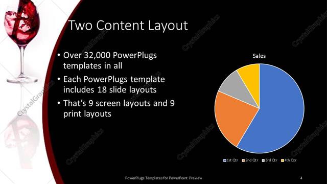 Two Content presentation slide layout