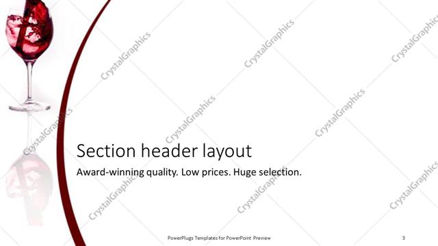 Section Header presentation slide layout