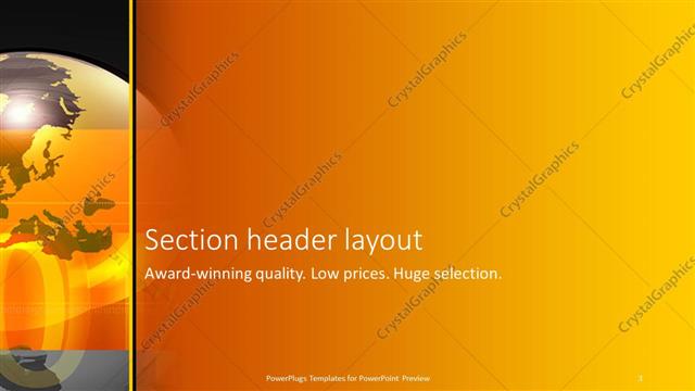 Section Header presentation slide layout