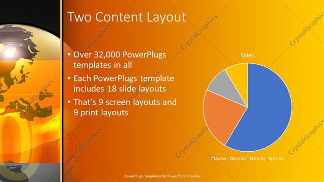 Two Content presentation slide layout